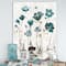 Designart - Fields of Turquoise Watercolor Flower I - Traditional Premium Canvas Wall Art